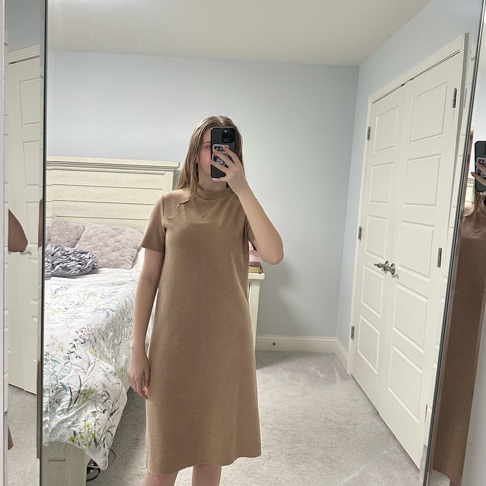 Zara Trafaluc Tan Dress in size S